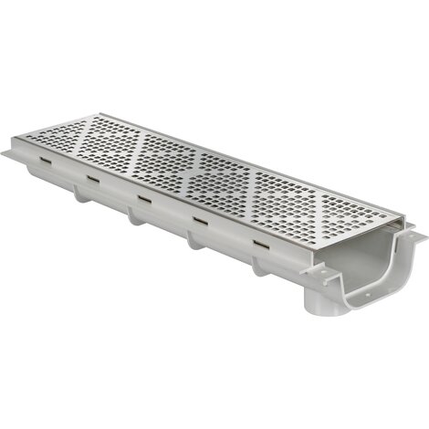 Channel with stainless steel grid