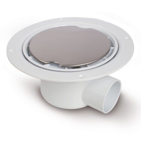Floor gully for vinyl floor finishing horizontal outlet Floor gully for vinyl floor finishing horizontal outlet