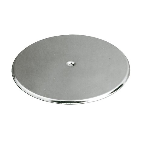 Round, steel finish cover for floor trap with anti-vac valve. Round, steel finish cover for floor trap with anti-vac valve.