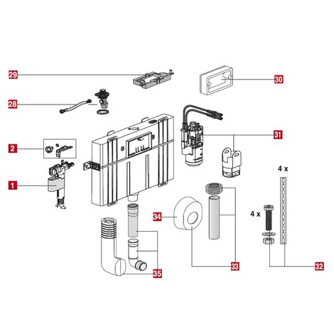 Waste outlets with protection and rise