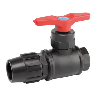 Ball valve fem.thread./PE.connect.