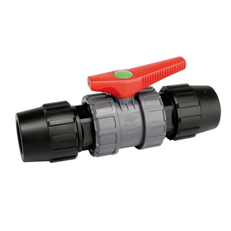 Ball valve solvent PE connector. PE Seats Ball valve solvent PE connector. PE Seats