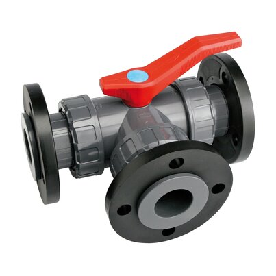 4 ways ball valve flanges