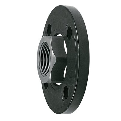 Female threaded coupling with flange