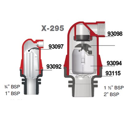 Polystyrene floater for triple effect air valve.