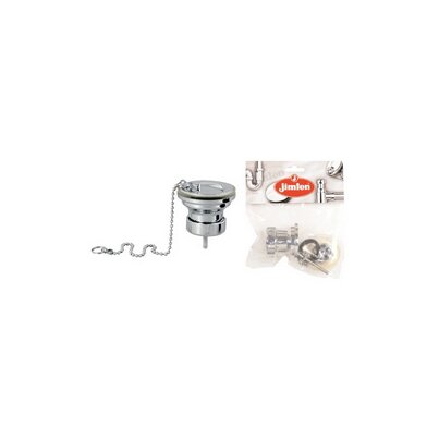 Waste outlet with plug and chain Waste outlet with plug and chain