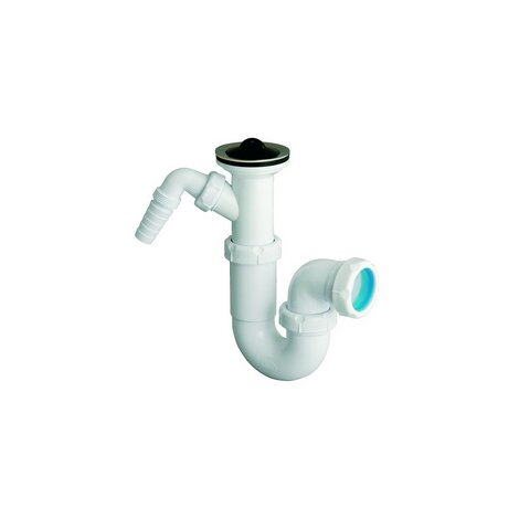 Sink trap with waste outlet and auxiliary inlet for domestic appliances Sink trap with waste outlet and auxiliary inlet for domestic appliances