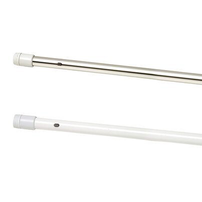 Straight extensible shower curtain rod
