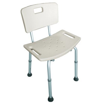 Stool with back for use inside the shower Stool with back for use inside the shower