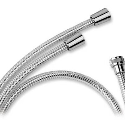 Chrome/transparent finishing plastic shower hose