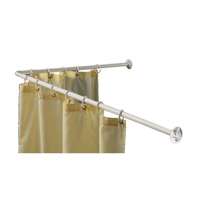 Extensible curved curtain rod