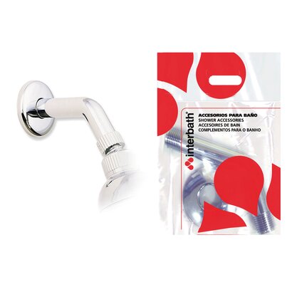 Straight shower arm with fl ange