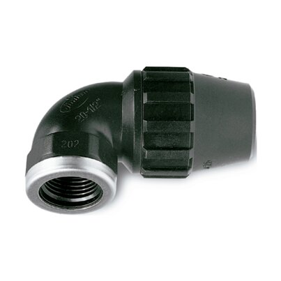 90° female threaded elbow.