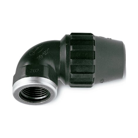 90° female threaded elbow.