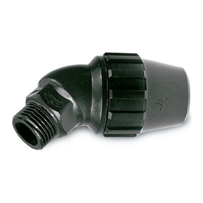 45° male threaded elbow.