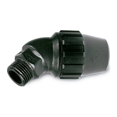 45° male threaded elbow. 45° male threaded elbow.