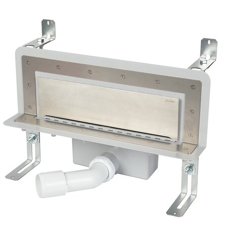 Accessible wall slot channel with 50 mm trap. Frontal orientable outlet Accessible wall slot channel with 50 mm trap. Frontal orientable outlet