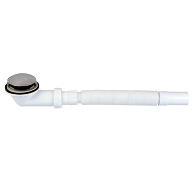 Waste outlet horizontal outlet with click-clack with flexible