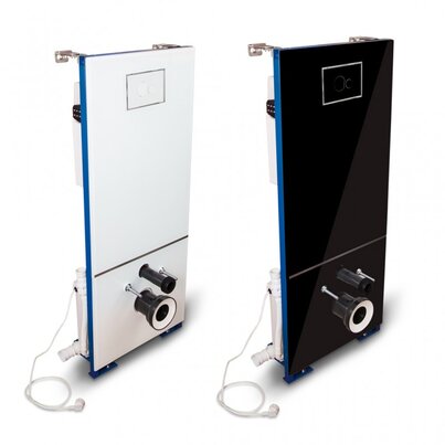 Concealed cistern with glass cover and incorporated sanitary macerator CICLON CC