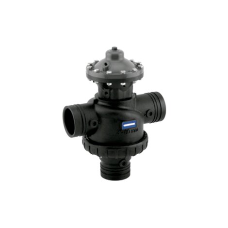 In line plastic backwash valve