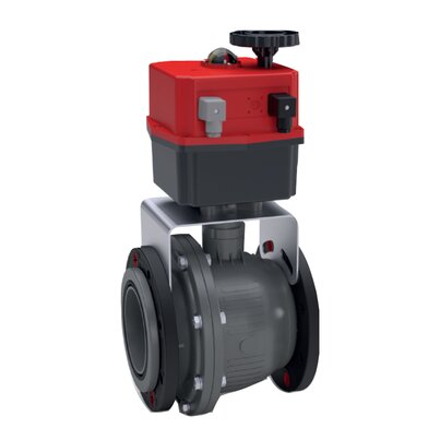 DN125 full bore valve with electric actuator.