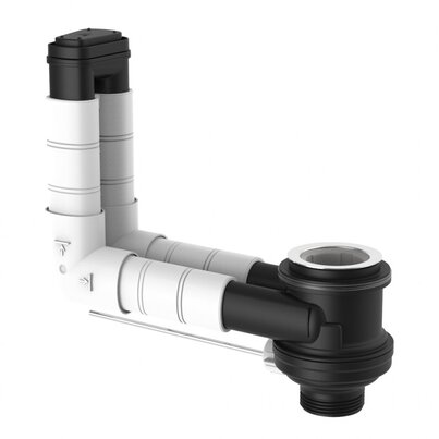 Waste outlet with integrated overflow INEO FLUX for wasbasin without overflow