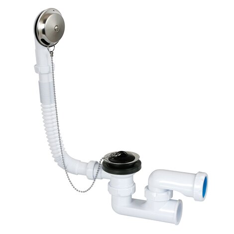 Hand operated flexible bathtub outlet