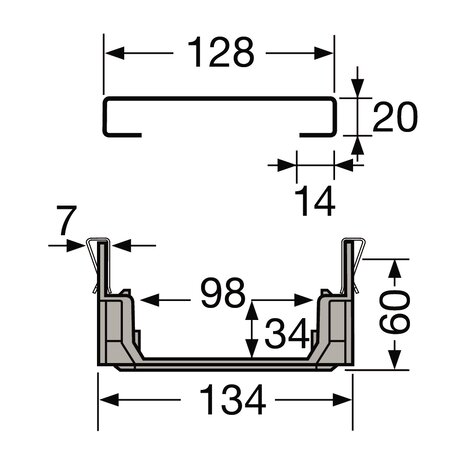 1M CAN LOW. L.130 FEUI STAINLESS STEEL PERFORATED A15 STAINLESS STEEL 1M CAN LOW. L.130 FEUI STAINLESS STEEL PERFORATED A15 STAINLESS STEEL