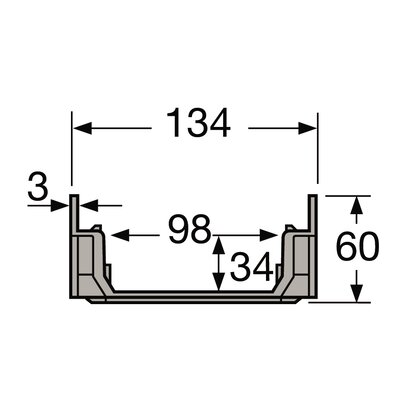 0.50M LOW CHANNEL 773 WIDTH 130 GREY