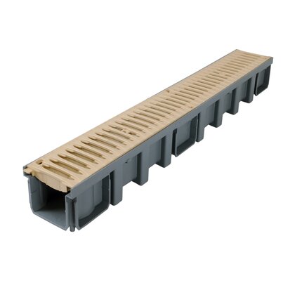 Χαμηλό κανάλι με PVC σχάρα - Α15 - L100 εσωτ. /130 εξωτ. Connecto