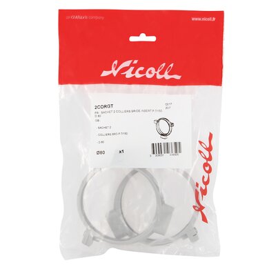 BAG OF 2 CLAMPS FLANGE INSERT P.7/150 D.80