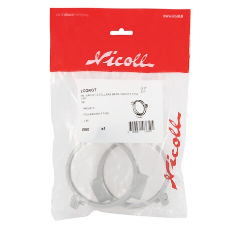 BAG OF 2 CLAMPS FLANGE INSERT P.7/150 D.80 BAG OF 2 CLAMPS FLANGE INSERT P.7/150 D.80