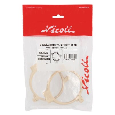 BAG OF 2 CLAMPS D.80 SAND