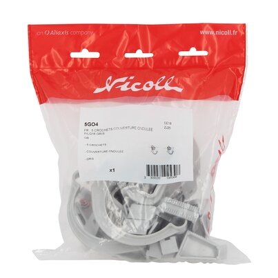 5 Hooks Wavy Roofing P/LG16 GREY