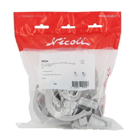5 Hooks Wavy Roofing P/LG16 GREY 5 Hooks Wavy Roofing P/LG16 GREY