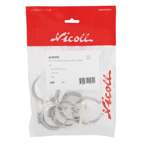 5 COLLARS/ATTACHES LYRE D 50 GREY 5 COLLARS/ATTACHES LYRE D 50 GREY