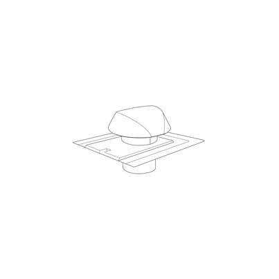 Ventilation cap with flat roof plate Atemax