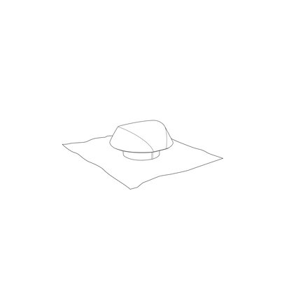 Ventilation cap with flat roof plate Atemax