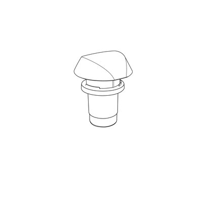 Ventilation cap with flat roof plate Atemax
