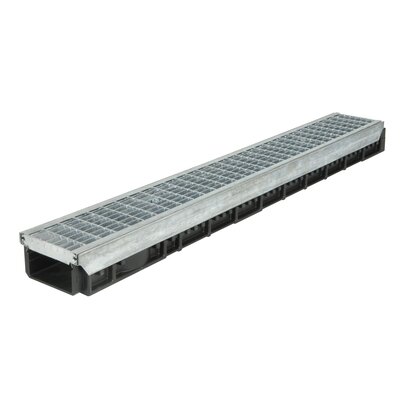 Channel with steel grid - B125 - L100 int Kenadrain