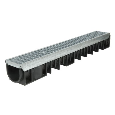 Channel with steel grid - B125 - L100 int Kenadrain