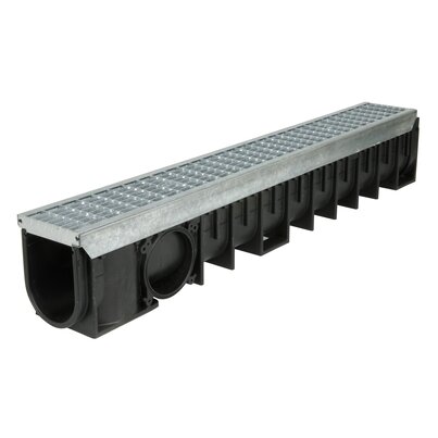 Channel with steel grid - B125 - L100 int Kenadrain
