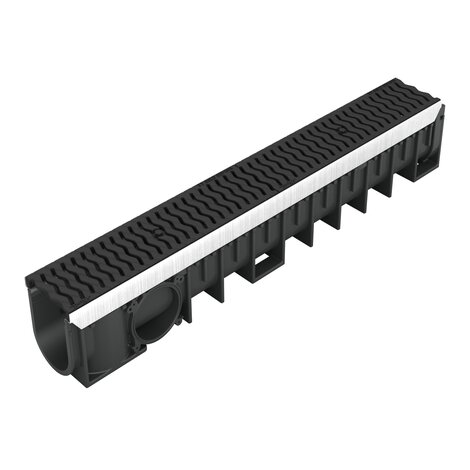Channel with heel steel grating - C250 - L100 int Kenadrain Channel with heel steel grating - C250 - L100 int Kenadrain