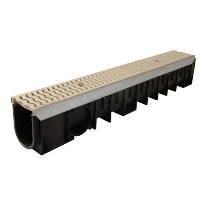 Channel with heel steel grating - C250 - L100 int Kenadrain