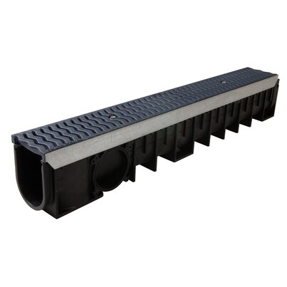 Channel with heel steel grating - C250 - L100 int Kenadrain