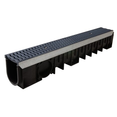 Channel with heel steel grating - C250 - L100 int Kenadrain Channel with heel steel grating - C250 - L100 int Kenadrain