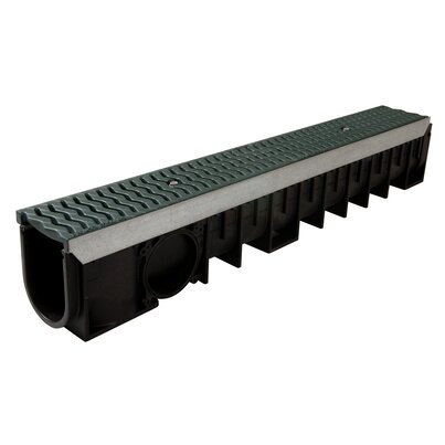Channel with heel steel grating - C250 - L100 int Kenadrain