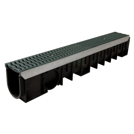 Channel with heel steel grating - C250 - L100 int Kenadrain Channel with heel steel grating - C250 - L100 int Kenadrain