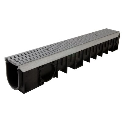 Channel with heel steel grating - C250 - L100 int Kenadrain
