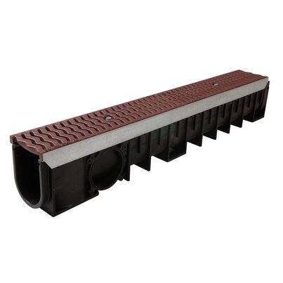 Channel with heel steel grating - C250 - L100 int Kenadrain